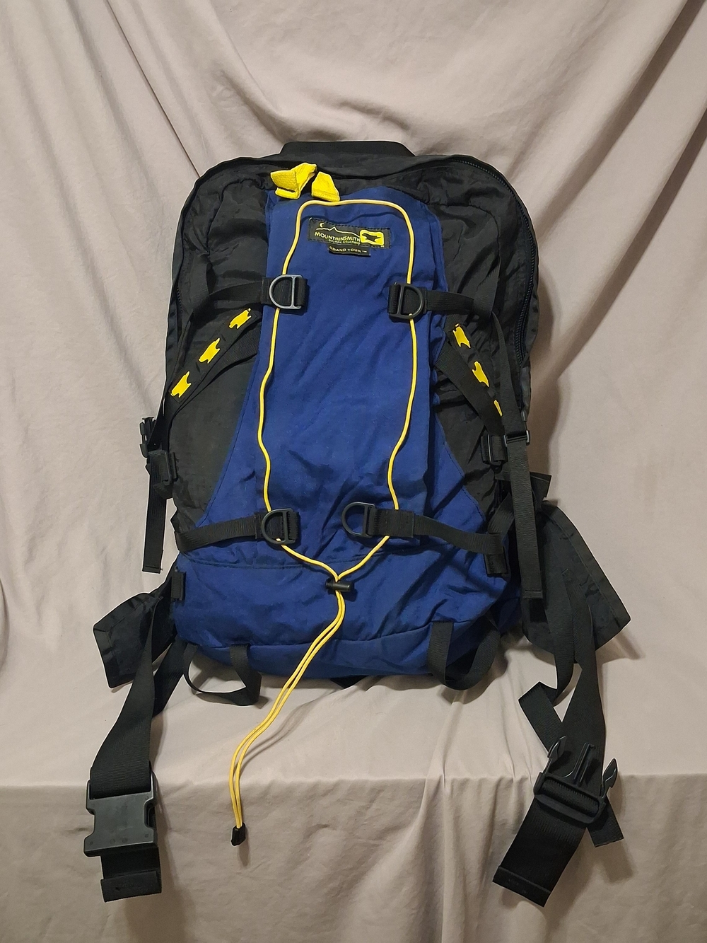 VTG Mountainsmith Grand Tour Hiking Backpack Blue Black Yellow Made in USA